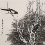 【已售】陳薪名《筑夢(mèng)》代表作精品 第六屆全國(guó)花鳥(niǎo)畫(huà)展金獎(jiǎng)獲得者 已裱軸 出版物原作