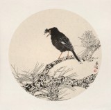 【已售】陳薪名《鳴春》 第六屆全國花鳥畫展金獎獲得者