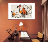 【已售】苗雨 四尺三開《事事如意》 遼寧工美教授 師從吳冠中