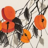 【已售】苗雨 四尺三開《萬事如意》 遼寧工美教授 師從吳冠中