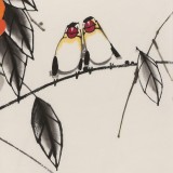 【已售】苗雨 四尺三開《萬事如意》 遼寧工美教授 師從吳冠中