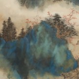 【已售】吳顯剛 四尺斗方《春江泛舟》 貴州七星關(guān)美協(xié)主席