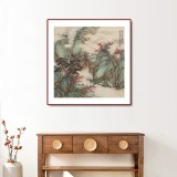 【已售】吳顯剛 四尺斗方《行到水窮處 坐看云起時》 貴州七星關(guān)美協(xié)主席