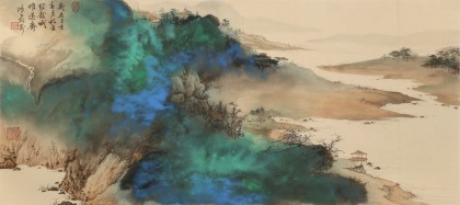 【已售】吳顯剛 三尺《溪山無盡》 貴州七星關(guān)美協(xié)主席