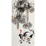 王寶欽 四尺《秋實圖》當代花鳥牡丹畫名家（詢價）