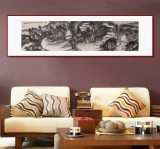 胡書文 四尺對開《溪山秋爽圖》中國書畫院創(chuàng)作院副院長（詢價(jià)）