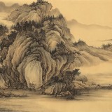 貴州七星關(guān)美協(xié)主席 吳顯剛 小六尺《溪山幽徑圖》