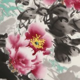 【已售】王偉寧 四尺三開《富貴吉祥》 青年書畫才俊 河南美協(xié)會員