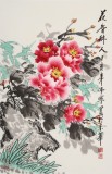【已售】王偉寧 四尺三開(kāi)《花香醉人》 青年書(shū)畫(huà)才俊 河南美協(xié)會(huì)員