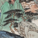 廖崧越 四尺三開《溪山過雨春色濃》 廣西桂林美協(xié)會(huì)員