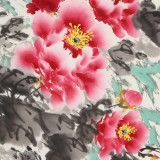 【已售】王偉寧 四尺三開(kāi)《花香醉人》 青年書(shū)畫(huà)才俊 河南美協(xié)會(huì)員