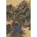 【已售】吳顯剛 大三尺《聽(tīng)泉圖》 貴州七星關(guān)美協(xié)主席