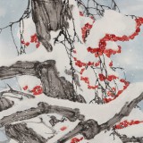 【已售】陳薪名《雪韻》 中美協(xié)會員吉祥水墨 第六屆全國花鳥畫展金獎獲得者