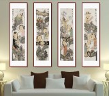 趙錦龍 《琴棋書畫》 中美協(xié)會員 著名畫家 代表作人物畫 有合影