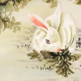 【已售】凌雪 四尺斗方《玉兔吉祥》 北京美協(xié)會(huì)員