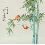 【已售】凌雪 四尺斗方《竹報(bào)平安》 北京美協(xié)會(huì)員