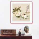 【已售】凌雪 四尺斗方《玉兔吉祥》 北京美協(xié)會(huì)員