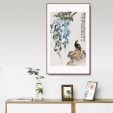 庾超然 四尺三開《紫藤花開》 黃鶴樓書畫院院長