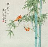 【已售】凌雪 四尺斗方《竹報平安》 北京美協(xié)會員