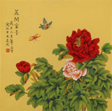 【已售】凌雪 四尺斗方《花開(kāi)富貴》 北京美協(xié)會(huì)員