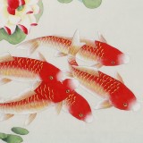 【已售】凌雪 四尺《年年有余》 北京美協(xié)會員