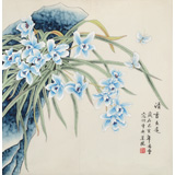 【已售】凌雪 四尺斗方《清香久遠(yuǎn)》 北京美協(xié)會(huì)員