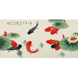 【已售】凌雪 三尺《年年有余》 北京美協(xié)會員