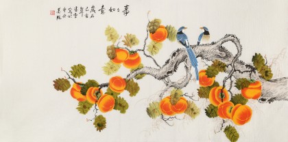 【已售】凌雪 四尺《事事如意》 北京美協(xié)會員