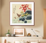 【已售】凌雪 四尺斗方《安居樂業(yè)》 北京美協(xié)會員