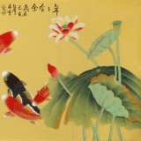 【已售】凌雪 四尺《年年有余》 北京美協(xié)會員