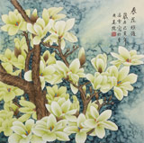 【已售】凌雪 四尺斗方《春花爛漫》 北京美協(xié)會員