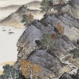 【已售】劉金河 四尺三開《皖山秋韻》 中美協(xié)會員 國家畫院畫家