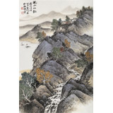 【已售】劉金河 四尺三開《皖山秋韻》 中美協(xié)會員 國家畫院畫家