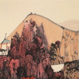 張勇 四尺斗方《暖日晴和》 吉林著名山水畫家