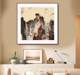 張勇 四尺斗方《素湍和吟》 吉林著名山水畫家