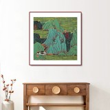 原中文聯(lián)編輯部主任 閻世宏 四尺斗方《山水》（詢價）