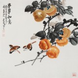 【已售】梁景欣 三尺斗方《事事如意》 學(xué)院派畫家