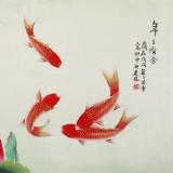 凌雪 四尺《年年有余》 北京美協(xié)會(huì)員