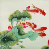 凌雪 四尺《年年有余》 北京美協(xié)會(huì)員