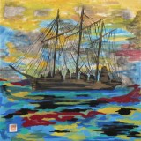 原中文聯(lián)編輯部主任 閻世宏 四尺斗方《古船》（詢價）