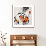 【已售】苗雨 四尺斗方《事事如意》 遼寧工美教授 師從吳冠中