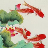 凌雪 四尺《年年有余》 北京美協(xié)會(huì)員