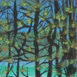 原中文聯編輯部主任 閻世宏 四尺斗方《河畔》（詢價）