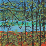 原中文聯(lián)編輯部主任 閻世宏 四尺斗方《河畔》（詢價(jià)）