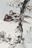 【已售】陳薪名《松雪錦雞圖》 第六屆全國花鳥畫展金獎獲得者
