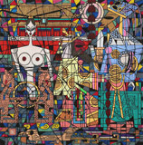 【已售】原中文聯(lián)編輯部主任 閻世宏 四尺斗方《問詢》（詢價(jià)）