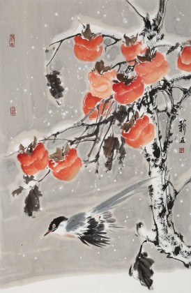 陳薪名《喜柿多》 中美協(xié)會員 第六屆全國花鳥畫展金獎獲得者