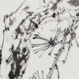 【已售】陳薪名《松林野趣》 第六屆全國花鳥畫展金獎獲得者