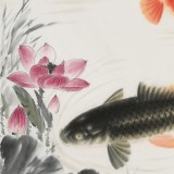 可定制 周升達 三尺《富貴久魚》 中國畫院國畫組長（詢價）