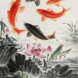 【已售】周升達 四尺《富貴久魚》 中國畫院國畫組長（詢價）